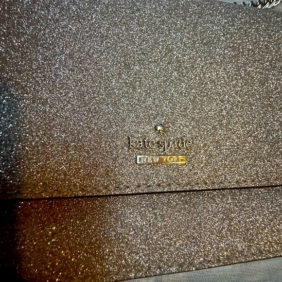 Kate Spade Pink Silver Glitter Women's Crossbody & Card Case - Like New - Picture 7 of 11